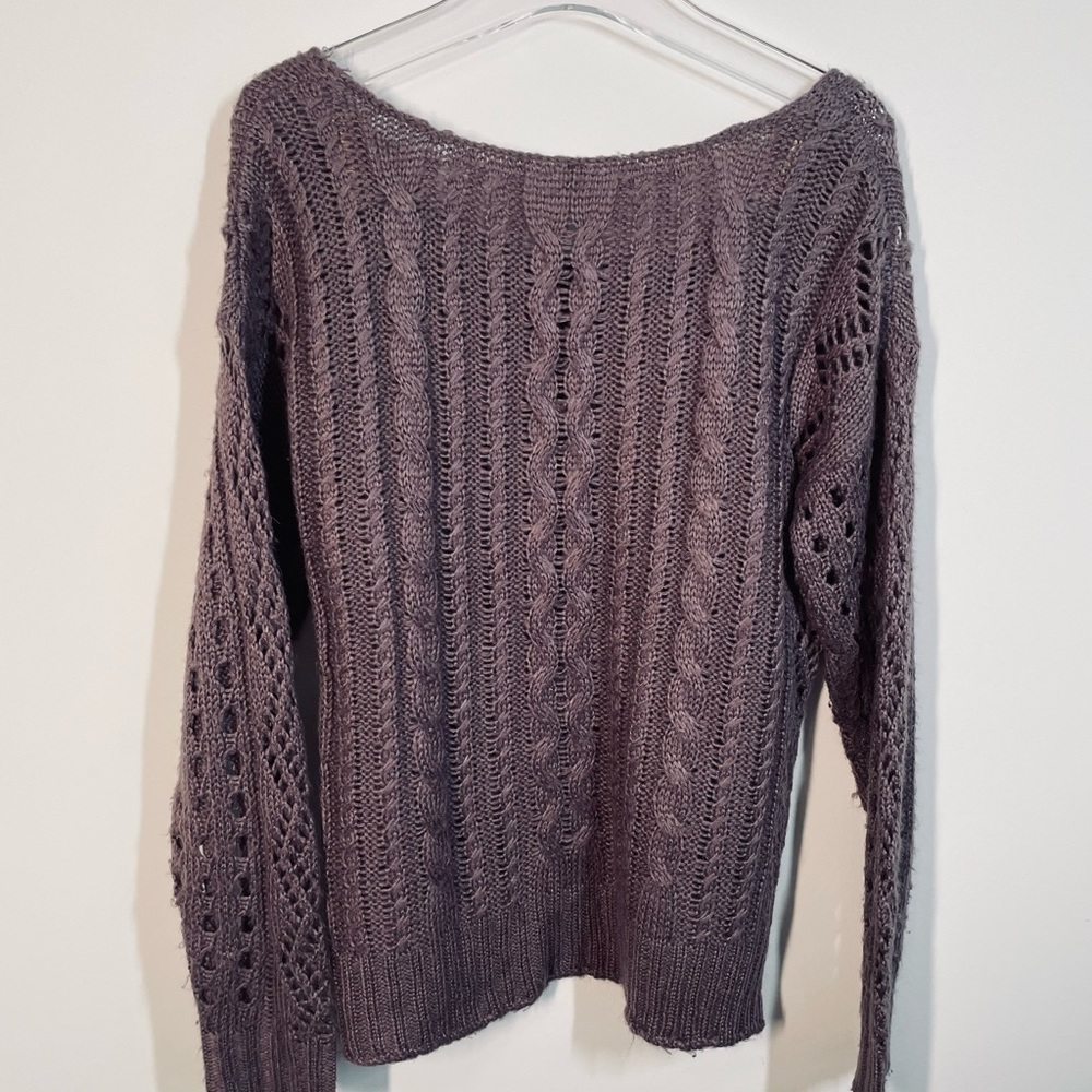 Purple Cable knit sweater size M